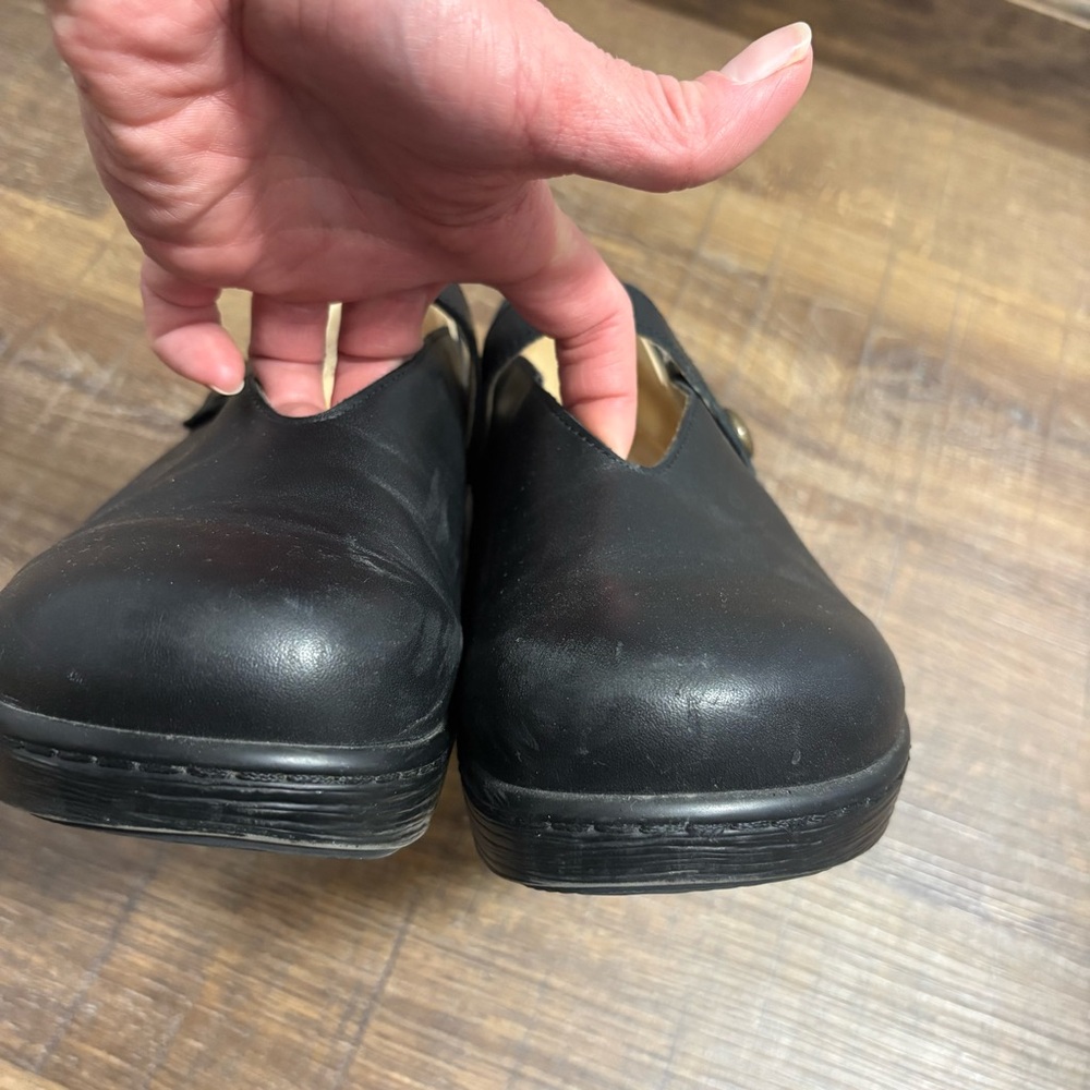 Alegria Black Leather Clog - Picture 8 of 10